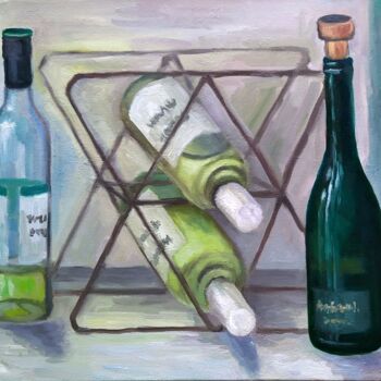 Ζωγραφική με τίτλο "In the Wine Cellar" από Olena Kucher, Αυθεντικά έργα τέχνης, Λάδι