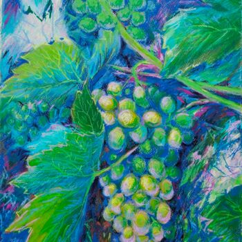 Картина под названием "Glon de raisins" - Olena Polovna, Подлинное произведение искусства, Пастель