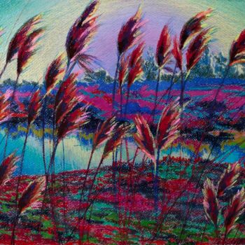 Painting titled "canne" by Olena Polovna, Original Artwork, Pastel