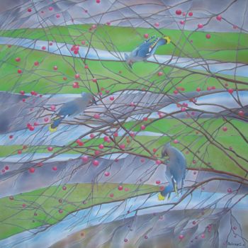 Painting titled "Птички birds" by Olena Polovna, Original Artwork, Other
