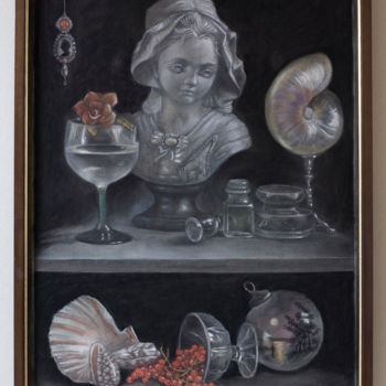Painting titled "Cabinet de curiosit…" by Olena Rabitcheva, Original Artwork, Oil