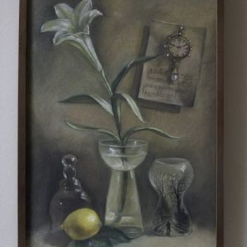 Painting titled "Fleur de lys" by Olena Rabitcheva, Original Artwork