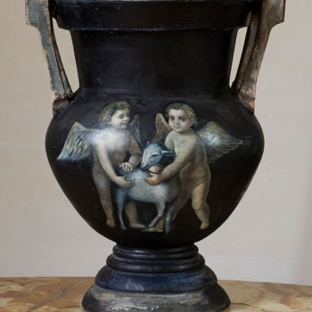 Sculpture intitulée "Vase Médicis ancien…" par Olena Rabitcheva, Œuvre d'art originale