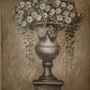Pittura intitolato "Vase Médicis" da Olena Rabitcheva, Opera d'arte originale, Olio
