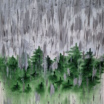Peinture intitulée "Rain" par Olena Yemelianova, Œuvre d'art originale, Acrylique