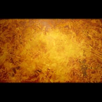 Pittura intitolato "fuego" da Oleos Heiko, Opera d'arte originale