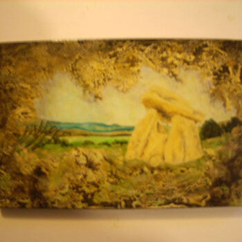 Painting titled "Dolmen de mar" by Oleos Heiko, Original Artwork