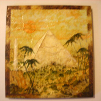 Schilderij getiteld "Piramide" door Oleos Heiko, Origineel Kunstwerk