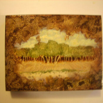 Painting titled "Bosque de pinos" by Oleos Heiko, Original Artwork