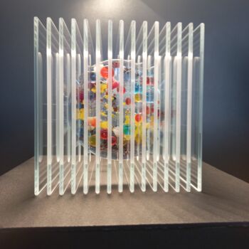 Skulptur mit dem Titel "Марс" von Olesa Kot, Original-Kunstwerk, Glas