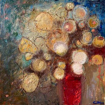 Pintura intitulada "Цветы абстрактные" por Olesa Novikova, Obras de arte originais, Óleo