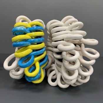 Sculpture titled "Infinity in infinit…" by Olesia Dvorak-Galik, Original Artwork, Clay