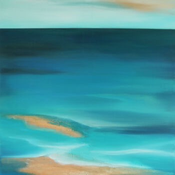 Painting titled "A large seascape pa…" by Olesia Grygoruk, Original Artwork, Oil
