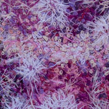 Картина под названием "Christmas pink drea…" - Olesia Tkachenko, Подлинное произведение искусства, Текстильное волокно