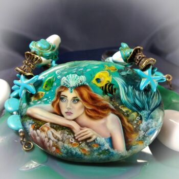 Design intitulée "Pendant Mermaid" par Olesya Losygina, Œuvre d'art originale, Bijoux