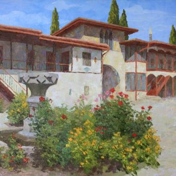 Malerei mit dem Titel "Bakhchisarai palace" von Olesya Gook, Original-Kunstwerk, Öl