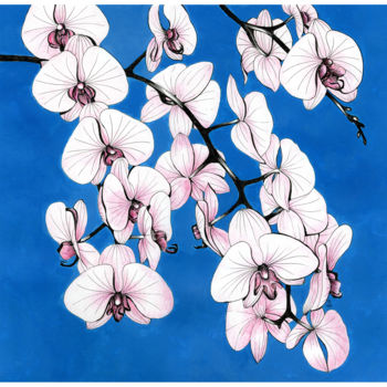 Pintura intitulada "Orchid" por Olga Shashok, Obras de arte originais, Tinta