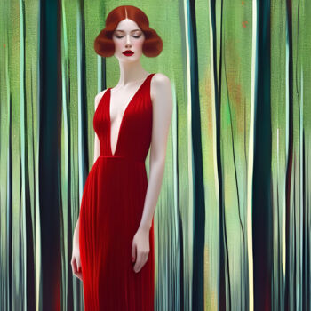 Digital Arts titled "Red" by Olga A Oprits, Original Artwork, Digital Painting