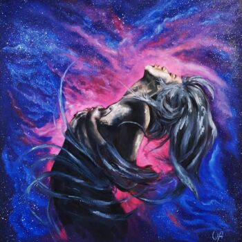 Картина под названием "Storm of emotions" - Olga Asadulaeva, Подлинное произведение искусства, Масло Установлен на Деревянна…