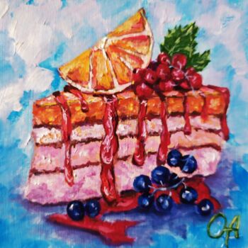 제목이 "gâteau aux fruits"인 미술작품 Olga Asadulaeva로, 원작, 기름