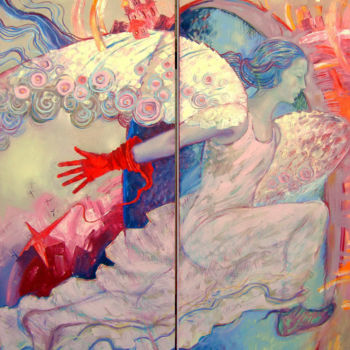 Картина под названием "Time of changes" - Olga Bagina, Подлинное произведение искусства, Масло