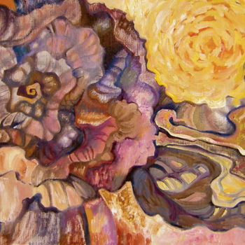 Pintura intitulada "Mystery of the yell…" por Olga Bagina, Obras de arte originais, Óleo