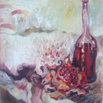 Malerei mit dem Titel "Winter. Glintwein.…" von Olga Bagina, Original-Kunstwerk, Öl