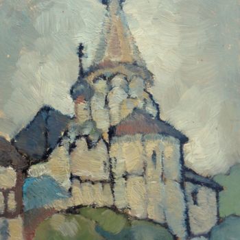 Ζωγραφική με τίτλο "Suzdal. Monastery o…" από Olga Bagina, Αυθεντικά έργα τέχνης, Λάδι