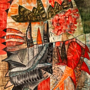 Картина под названием "Сhoice" - Olga Baryshnikova, Подлинное произведение искусства, Акварель Установлен на картон