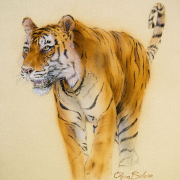 "Good Luck Tiger Cha…" başlıklı Tablo Olga Belova tarafından, Orijinal sanat, Pigmentler