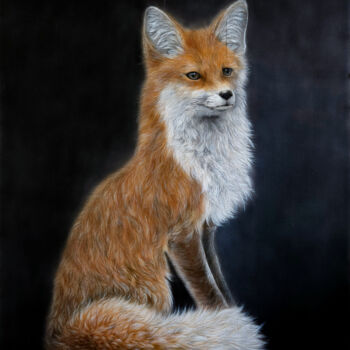 Pittura intitolato "Elegance - fox port…" da Olga Belova, Opera d'arte originale, Acrilico