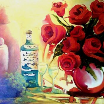 Painting titled ""Caliente¹"" by Olga Beltrão, Original Artwork, Oil