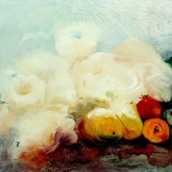 Pintura intitulada ""Sobre a mesa, flor…" por Olga Beltrão, Obras de arte originais, Óleo