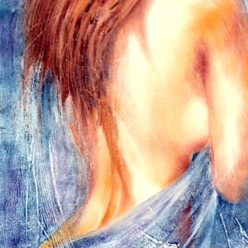 Pintura intitulada ""Sob o Manto Azul..…" por Olga Beltrão, Obras de arte originais, Óleo