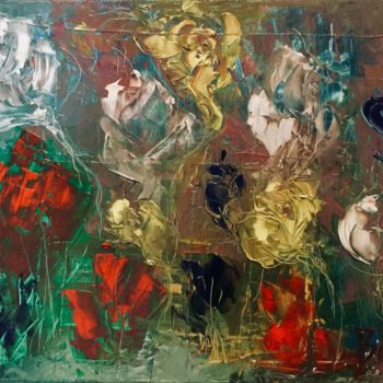 Malerei mit dem Titel "My Garden" von Olga Buda, Original-Kunstwerk, Öl