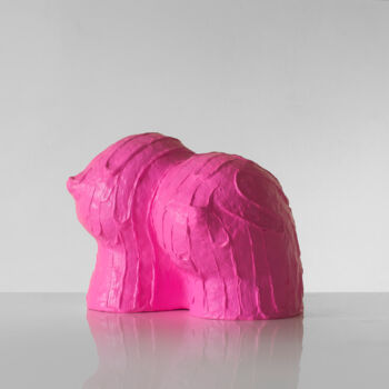 chewing gum pink sculpture breast buttocks body