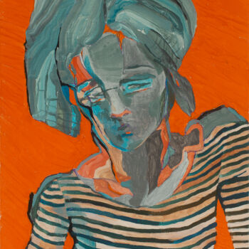 "Girl with towel" başlıklı Tablo Olga Chertova tarafından, Orijinal sanat, Akrilik Karton üzerine monte edilmiş