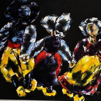 绘画 标题为“Danse Bretonne” 由Olga Chilova - Stephan, 原创艺术品, 油