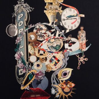 Collages titled "POUR DALI" by Olga Delebarre, Original Artwork, Collages