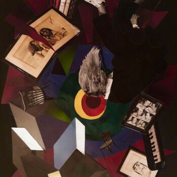 Collages titled "CUBISME" by Olga Delebarre, Original Artwork, Collages