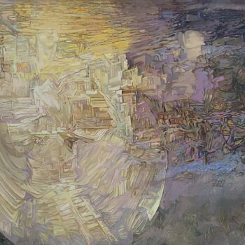 Картина под названием "Утро и Ночь" - Olga Didyk (Mykyta), Подлинное произведение искусства, Масло