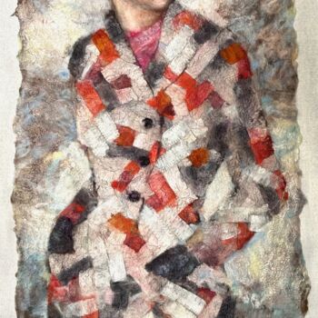 Art textile intitulée "Look Around" par Olga Finkel, Œuvre d'art originale, Fibre Textile