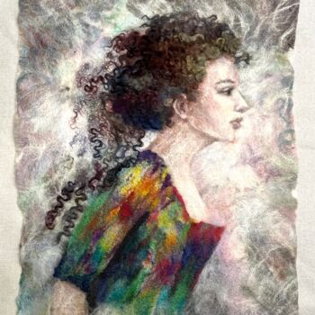 Текстильное искусство под названием "Bridgette" - Olga Finkel, Подлинное произведение искусства, Текстильное волокно