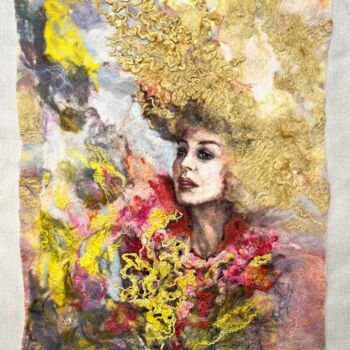 Текстильное искусство под названием "Monique" - Olga Finkel, Подлинное произведение искусства, Текстильное волокно