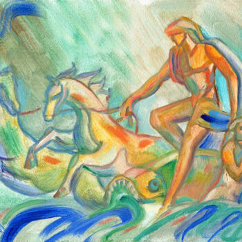 Картина под названием "Neptun" - Olga Gordiiuk, Подлинное произведение искусства, Масло