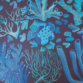 Painting titled "Coral 2" by Olga Grig, Original Artwork, Acrylic