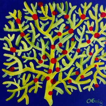 Painting titled "Coral 4" by Olga Grig, Original Artwork, Acrylic