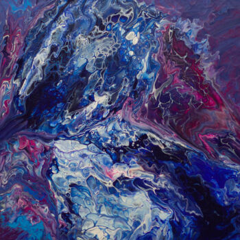 Peinture intitulée "Blue and rose inter…" par Olga Kolomenskaya, Œuvre d'art originale, Acrylique