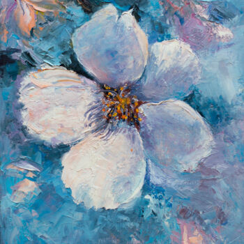 Картина под названием "Spring flower" - Olga Kolomenskaya, Подлинное произведение искусства, Масло