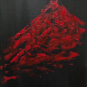 Pittura intitolato "The mountain is on…" da Olga Lakomaya, Opera d'arte originale, Olio